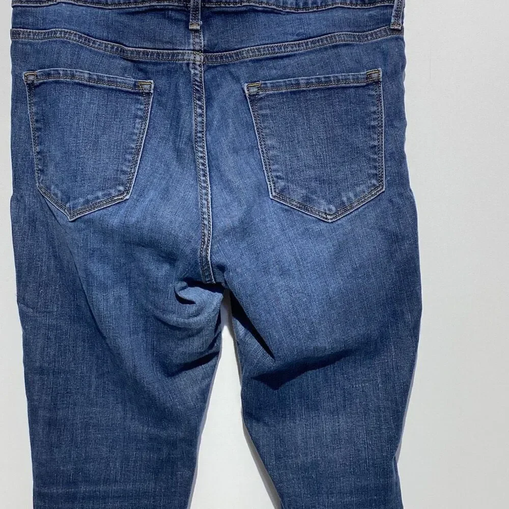 Old Navy Rockstar Women's Mid-Rise Tapered Denim Jeans Blue Size‎ 12